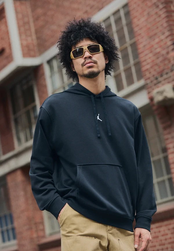 SPORT CROSSOVER HOODIE - Kapuzenpullover - black/white