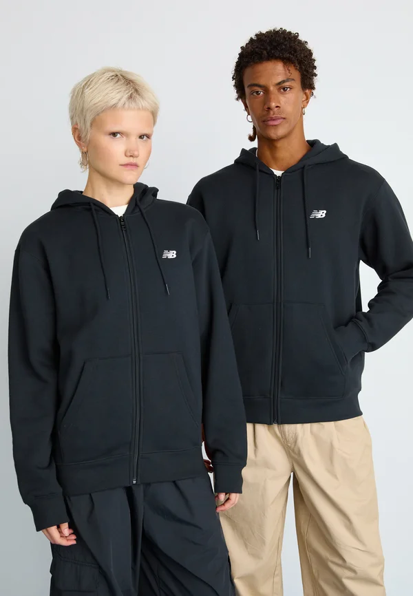 SPORT ESSENTIALS LOGO FULL ZIP UNISEX - Sweatjacke - black