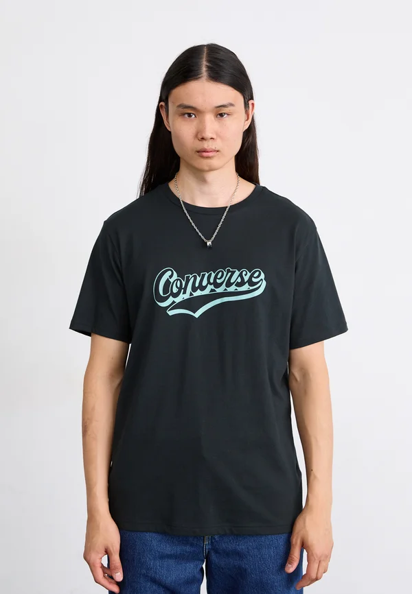 SPORT SCRIPT - T-Shirt print - black/vernal pool