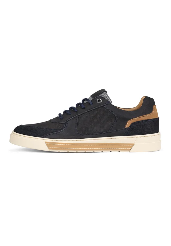 Sportlicher Schnürer - navy  cognac