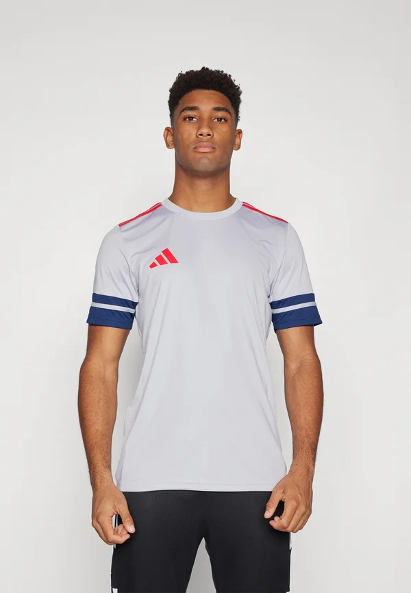 SQUADRA 25 - Sport T-Shirt - glory grey/team navy blue /pure ruby