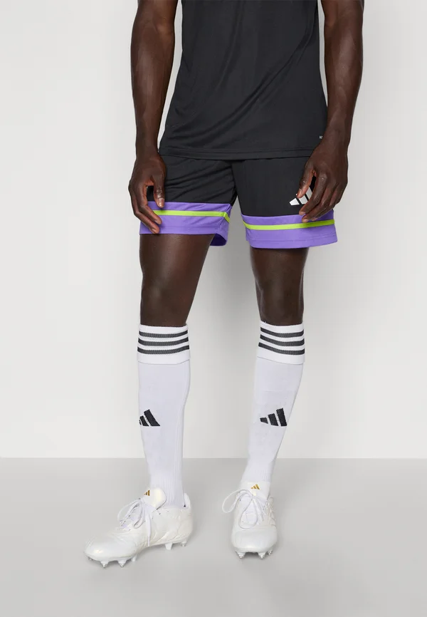 SQUADRA25 SHORTS - Kurze Sporthose - black/purple rush/semi solar slime