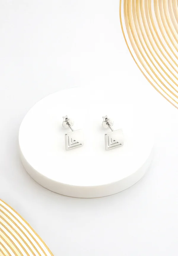 SQUARE - Ohrringe - silver coloured