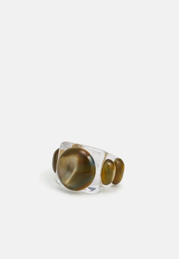 SQUARE - Ring - crystal/brown