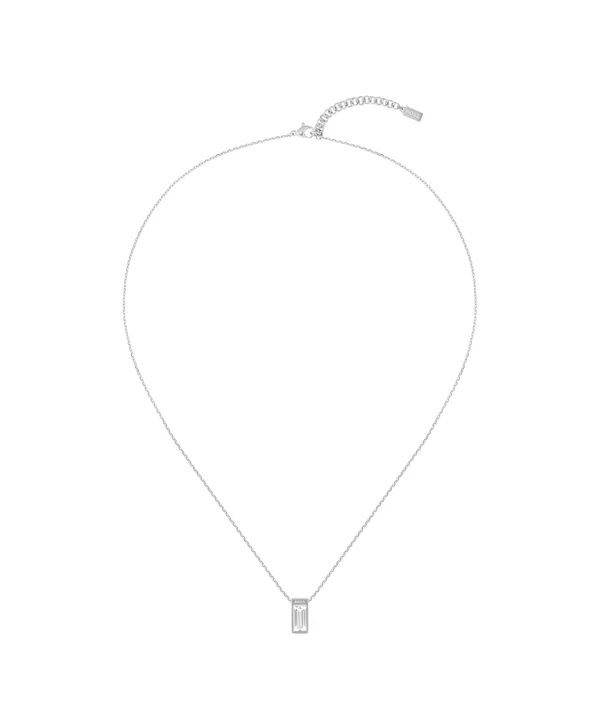 SS  WITH CRYSTAL BAGUETTE - Halskette - silver coloured