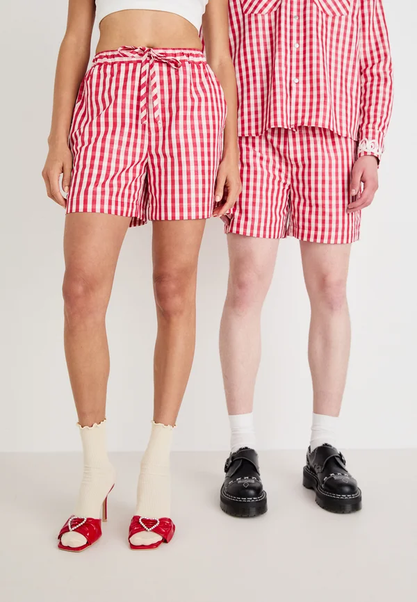 STABLES GINGHAM UNISEX - Shorts - red
