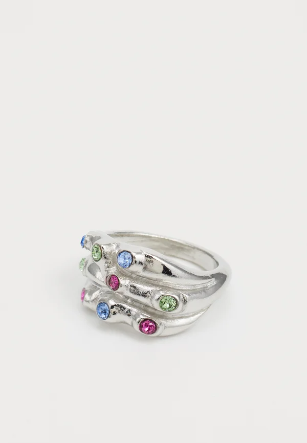 STACKED - Ring - silver-coloured/multi-coloured
