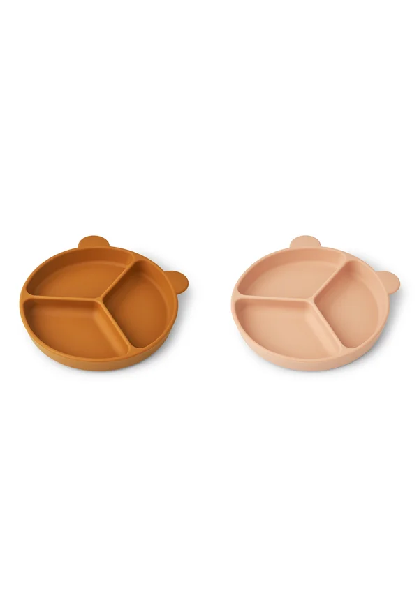 STACY DIVIDER SUCTION PLATE  2 PACK UNISEX - Kinderteller - mustard/tuscany rose