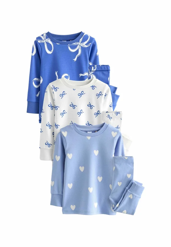 STAMPY 3 PACK - REGULAR FIT SET - Nachtwäsche Set - blue  cream bow