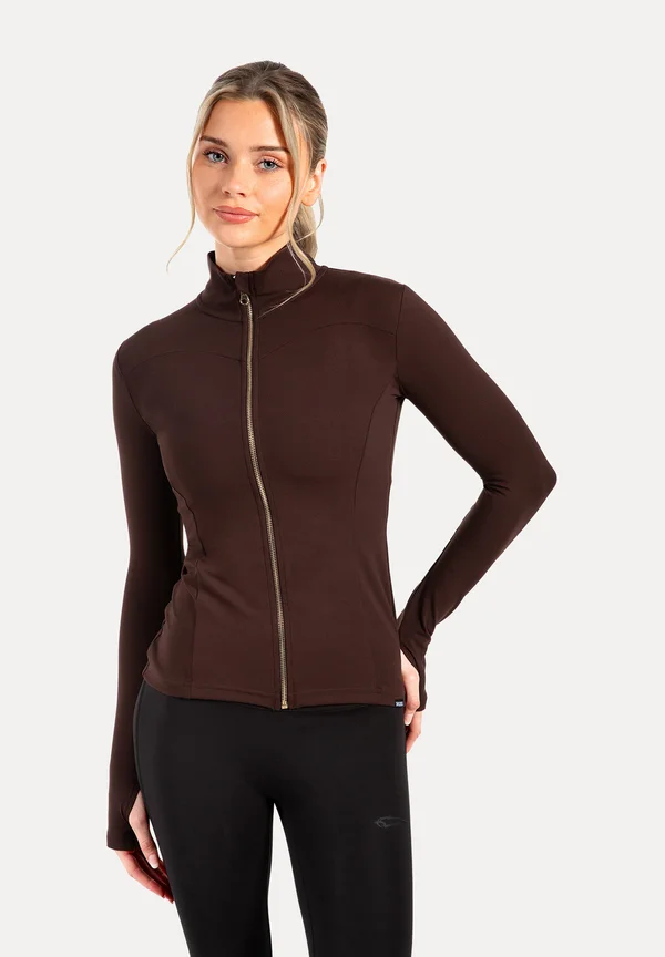 STAND COLLAR GOLD ZIPPER KENNA - Trainingsjacke - braun