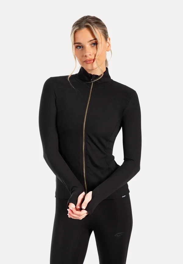 STAND COLLAR GOLD ZIPPER KENNA - Trainingsjacke - schwarz