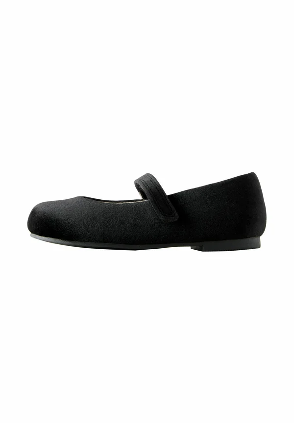 STANDARD FIT - TOUCH FASTENING MARY JANE OCCASION - Riemchenballerina - black velour