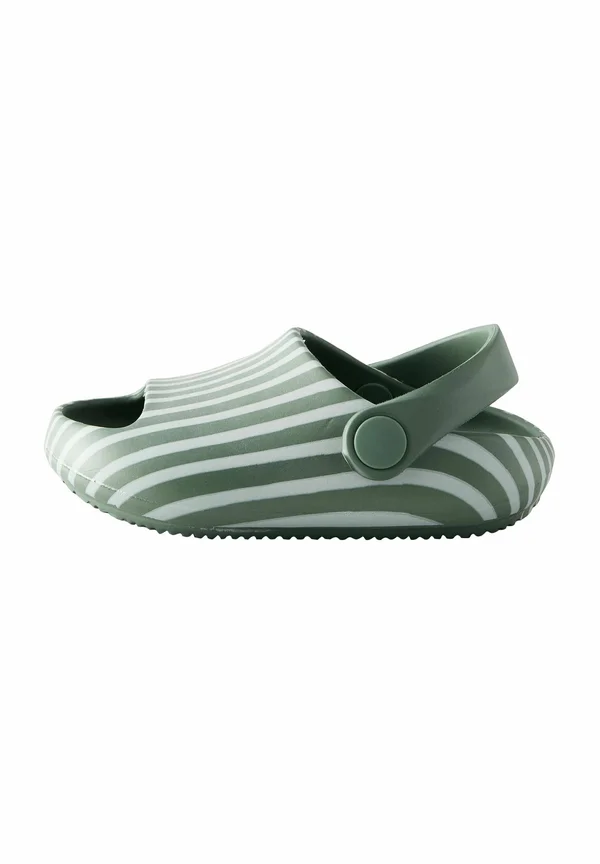 STANDARD - Riemensandalette - sage green stripe