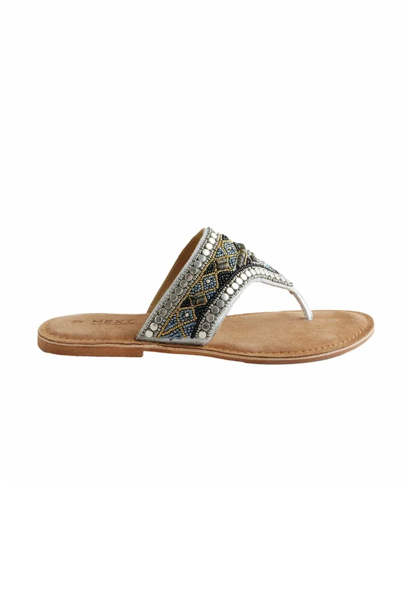 STANDARD WIDE FIT - FOREVER COMFORT CHUNKY BEADED TOE - Zehentrenner - metallic