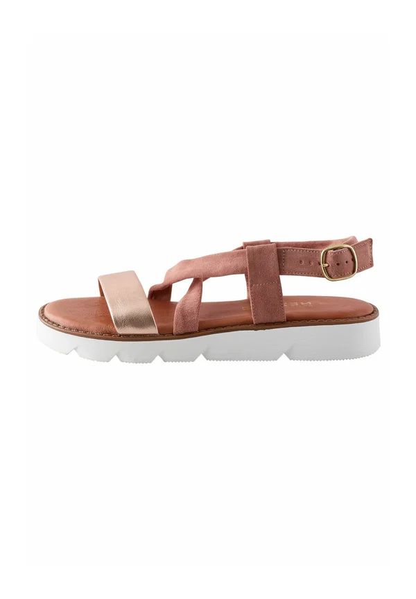 STANDARD WIDE FIT MOTIONFLEX CROSS STRAP - Riemensandalette - pink suede