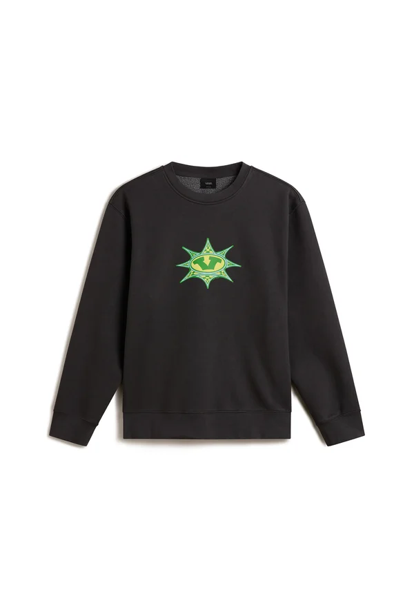 STAR CHECKER CREW NECK - Sweatshirt - black