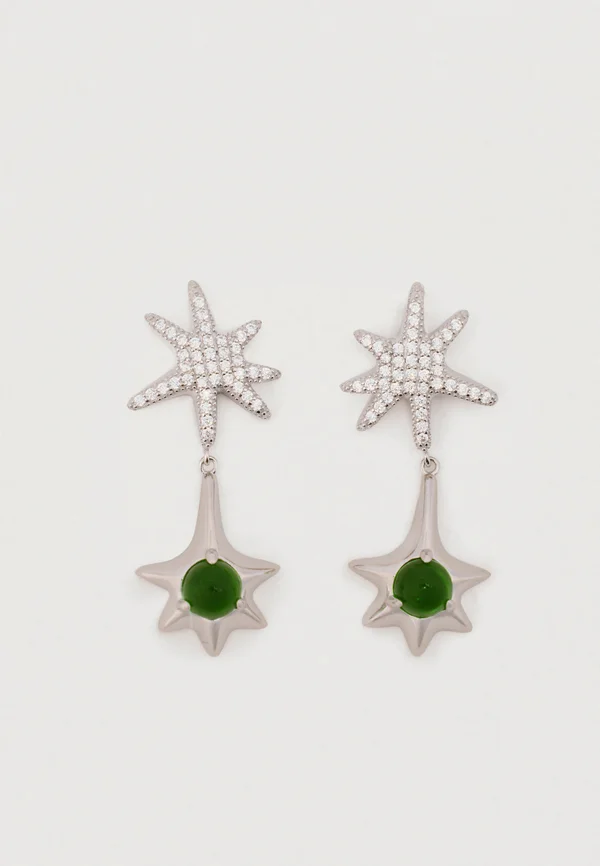 STAR DROP EARRINGS - Ohrringe - lime