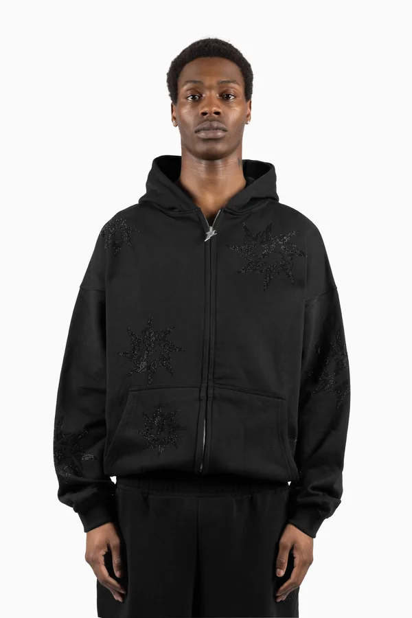 STAR ZIPPER - Sweatjacke - black