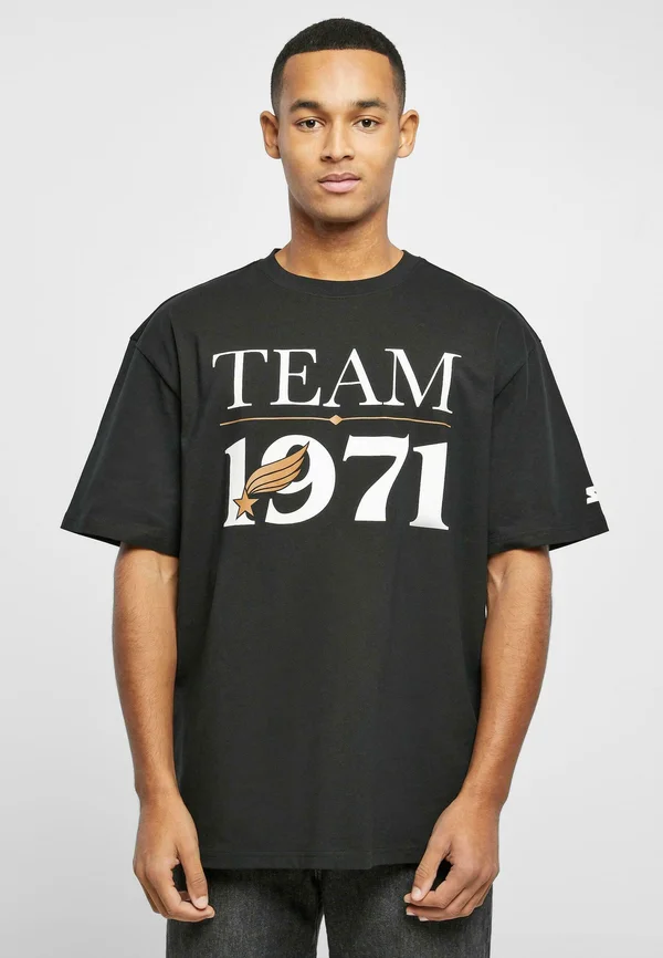 STARTER HERREN STARTER TEAM 1971 OVERSIZE TEE - T-Shirt print - black