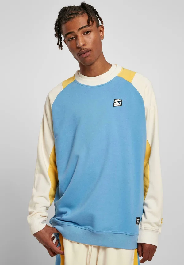 STARTER LASER CREW - Sweatshirt - hrznblu clfrnyllw plwht