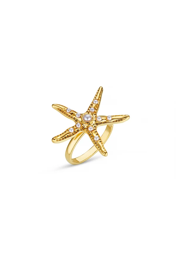 STATEMENT EMBELLISHED STARFISH RING - Ring - gold-colored