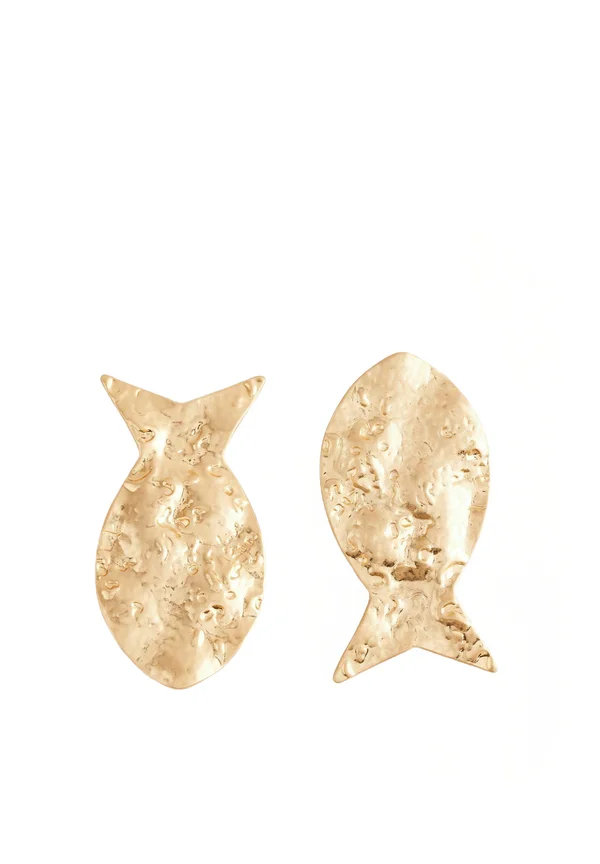 STATEMENT FISH STUD - Ohrringe - gold tone