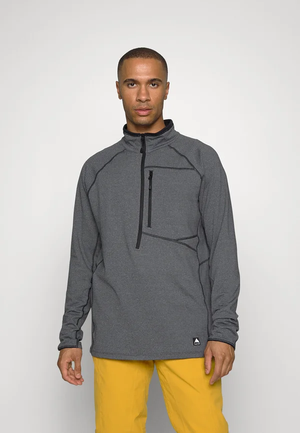 STCKRN GD 1/2 ZIP - Sweatshirt - mottled dark grey
