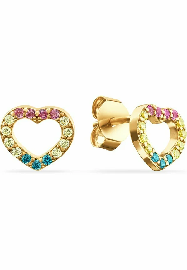 STECKER 8 ZIRKONIA - Ohrringe - gold-coloured