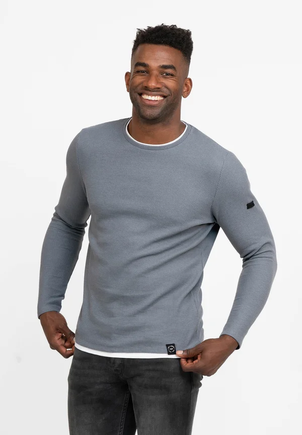 STEFANO ROUND - Strickpullover - flintstone blue