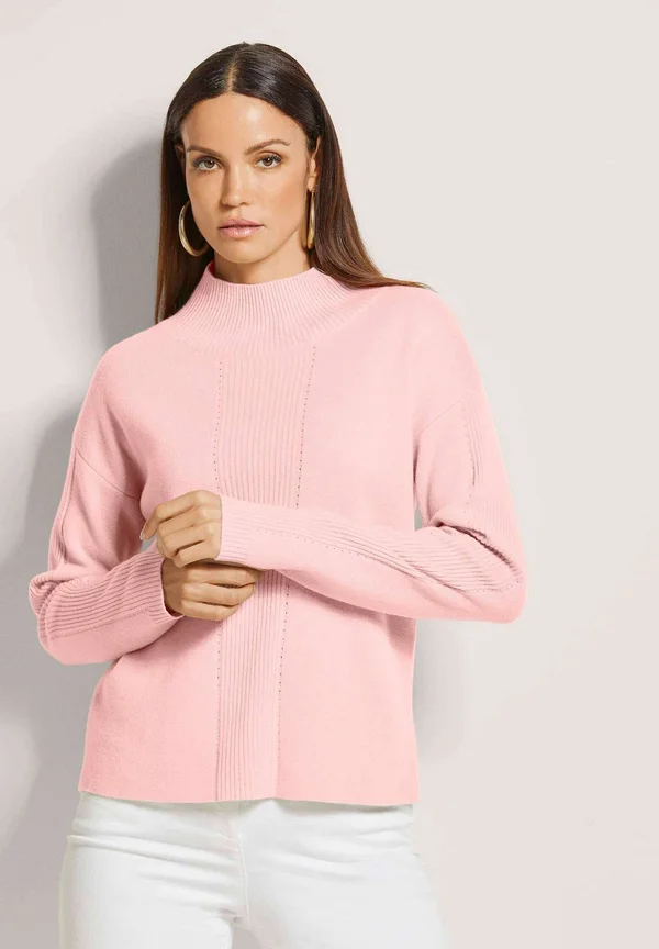 STEHKRAGEN- MIT GOOD  - Strickpullover - powder pink