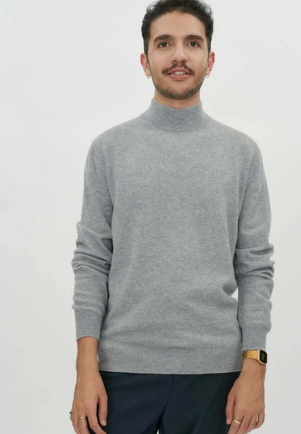 STEHKRAGEN - Strickpullover - grey melange