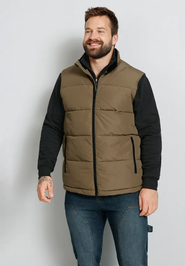 STEPP STEHKRAGEN ZIPPER - Weste - beige