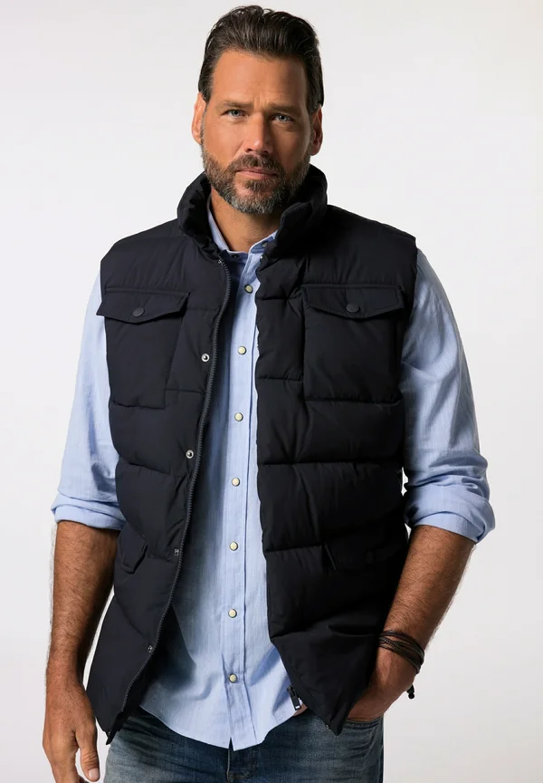 STEPPWESTE, OUTDOOR, STEHKRAGEN, BIS 8 XL - Weste - navy blue