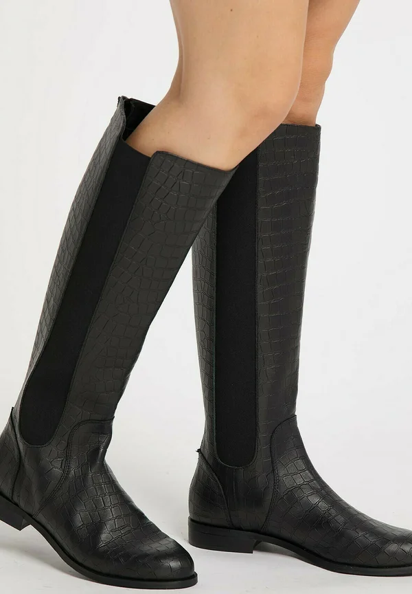 Stiefel - schwarz krokodil