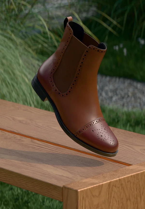 Stiefelette - cognac