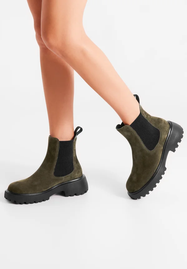 Stiefelette - dark olive
