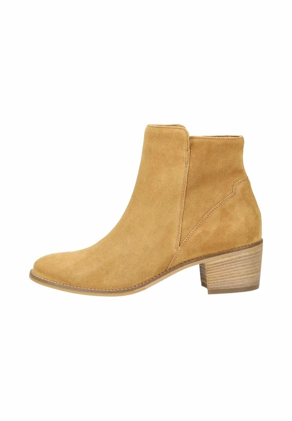 Stiefelette - soft suede camel