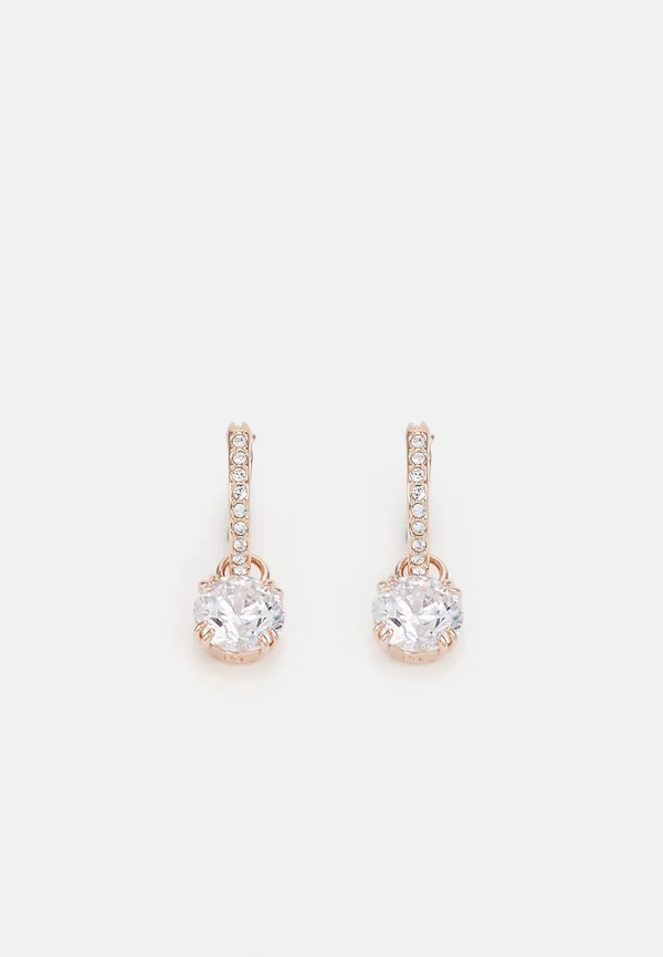 STILLA DROP EARRINGS ROUND CUT - Ohrringe - rose gold-coloured