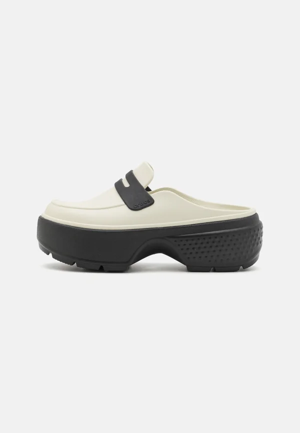 STOMP LOAFER UNISEX - Pantolette hoch - linen/black
