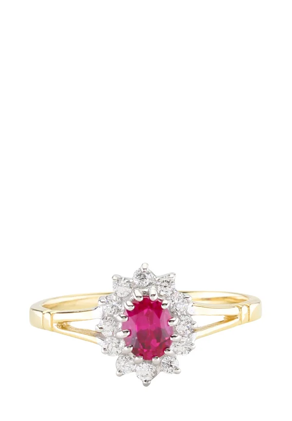 STONE SET CLUSTER - Ring - yellow gold