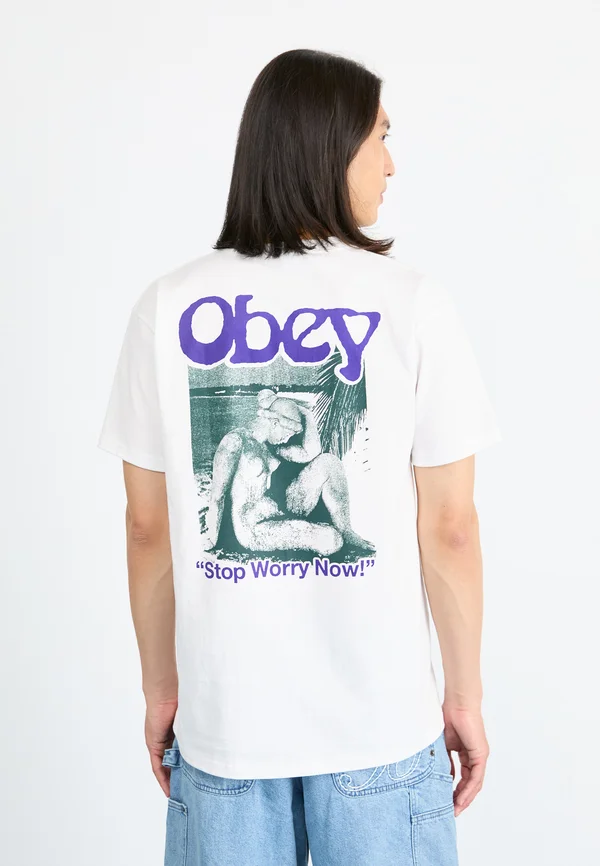 STOP WORRY NOW - T-Shirt print - white