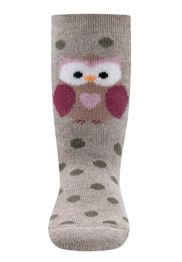 STOPPER EULE - Socken - dunkel beige meliert