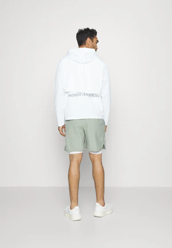 STORM HOODED  - Laufjacke - white / steel / reflective