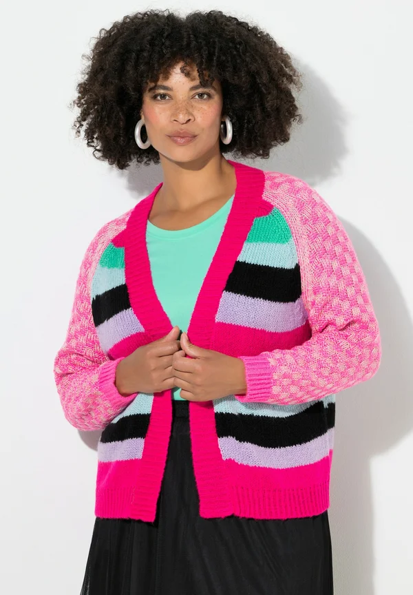 STRAIGHT FIT MUSTERMIX - Strickjacke - multicolour