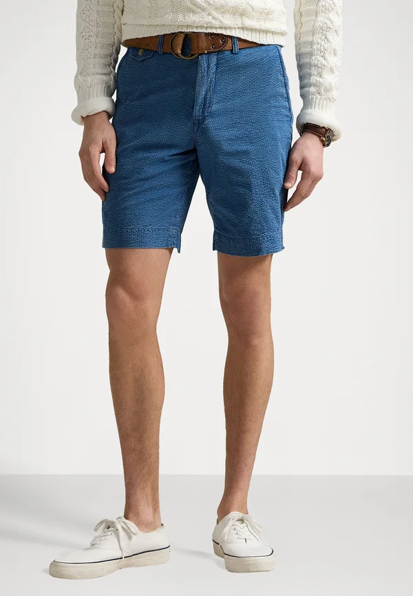 STRAIGHT FIT SEERSUCKER SHORT - Shorts - dark blue