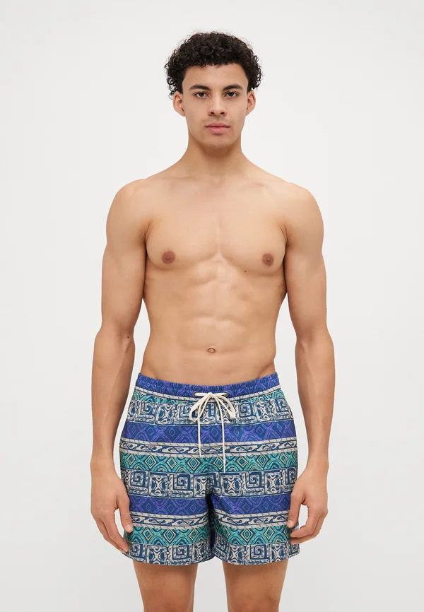 STRAIGHT VOLLEY - Badeshorts - blue/white