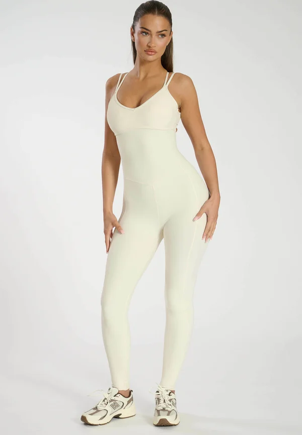 STRAPPY UNITARD - Turnanzug - cream