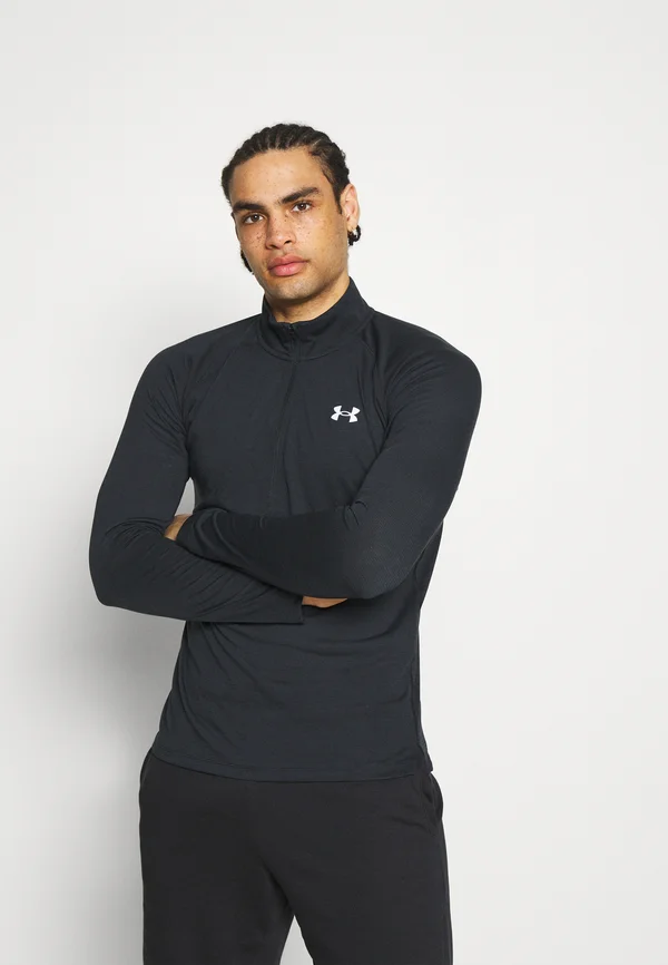 STREAKER HALF ZIP - Langarmshirt - black