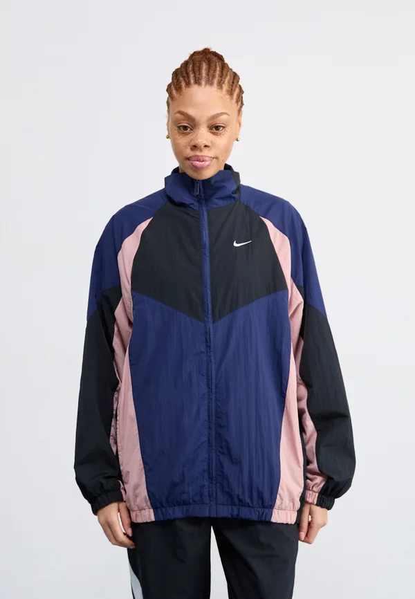 STREET TRACK JACKET - Leichte Jacke - midnight navy/black/particle pink/sail