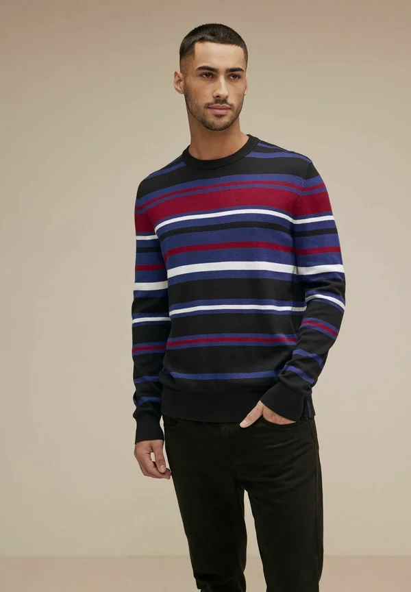 STREIFEN - Strickpullover - blau